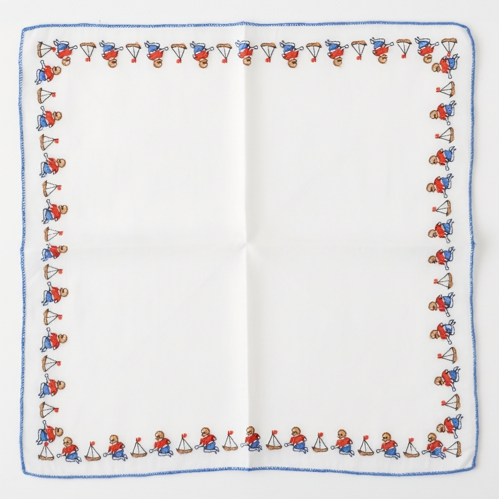 🛑SOLD🛑 Fibranne 3 Handkerchief Set Vintage Embroidered Butterfly Kids Flowers - Picture 5 of 8